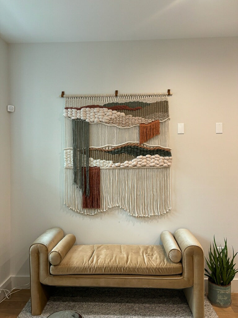 Floral Inspired Macraweave | Commissioned Wall Hanging by MossHound Designs