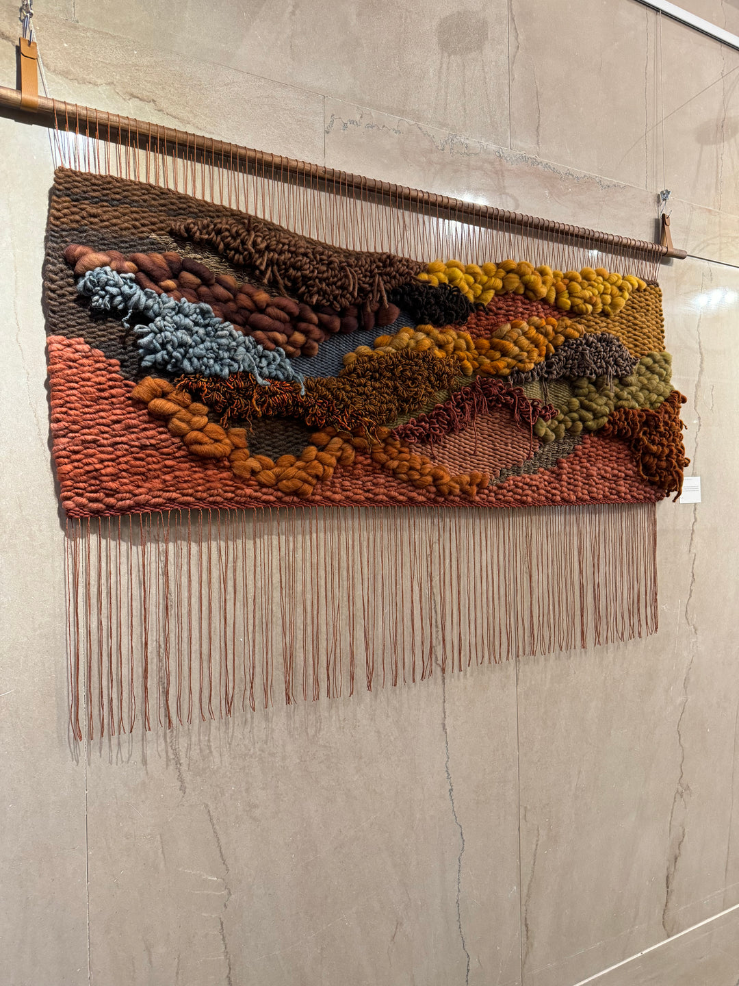 Woven Wall Hanging – Sunset in Sedona | Handmade Sustainable Fiber Art