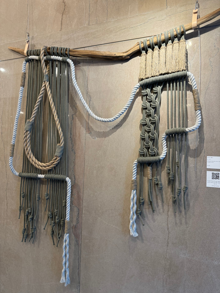 Macrame Wall Hanging – Sage Mist | Handmade Sustainable Fiber Art