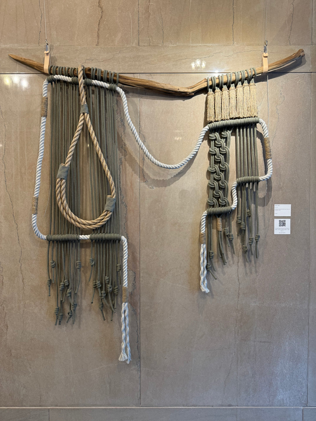 Macrame Wall Hanging – Sage Mist | Handmade Sustainable Fiber Art