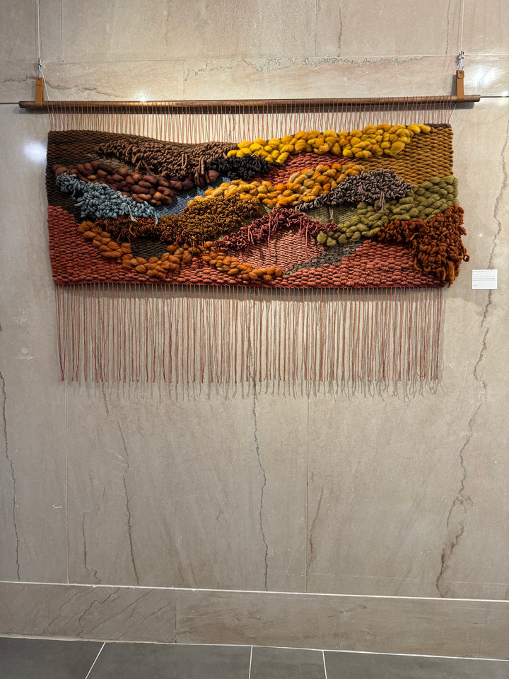 Woven Wall Hanging – Sunset in Sedona | Handmade Sustainable Fiber Art