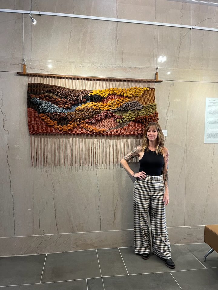 Woven Wall Hanging – Sunset in Sedona | Handmade Sustainable Fiber Art
