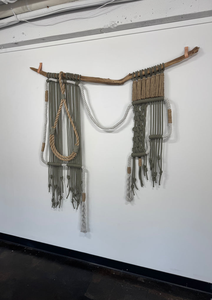 Macrame Wall Hanging – Sage Mist | Handmade Sustainable Fiber Art