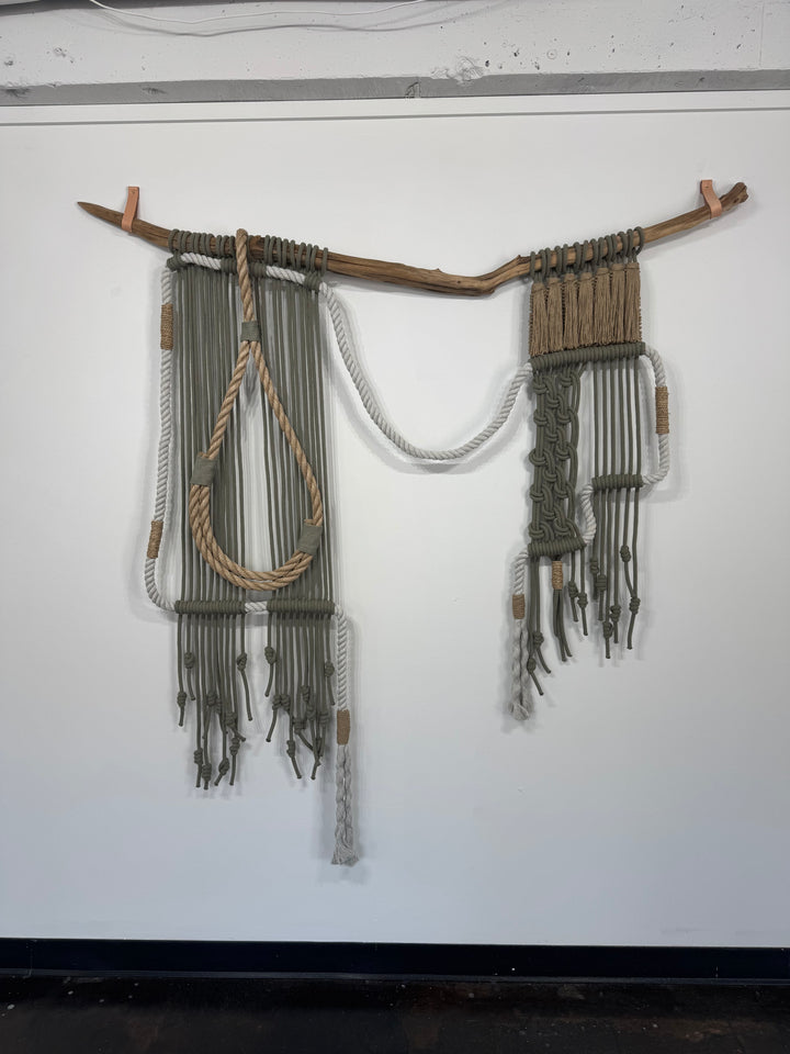 Macrame Wall Hanging – Sage Mist | Handmade Sustainable Fiber Art