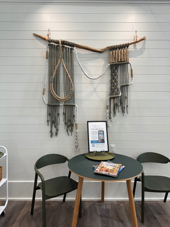 Macrame Wall Hanging – Sage Mist | Handmade Sustainable Fiber Art