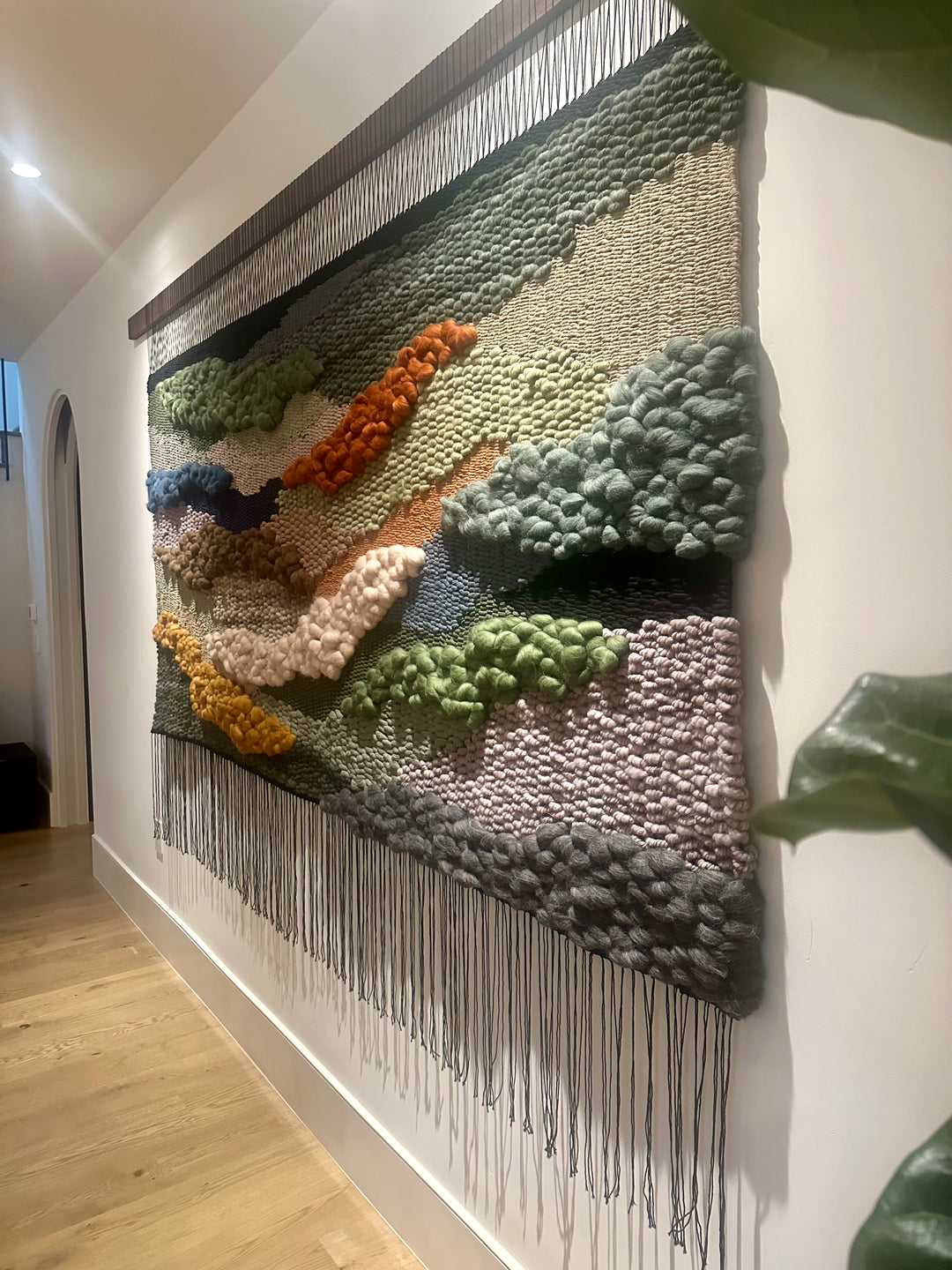 Extra Large Woven Wall Hanging – Rolling Hills Landscape | Handmade Sustainable Fiber Art by MossHound Designs