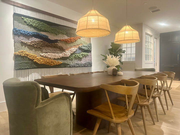 Extra Large Woven Wall Hanging – Rolling Hills Landscape | Handmade Sustainable Fiber Art by MossHound Designs