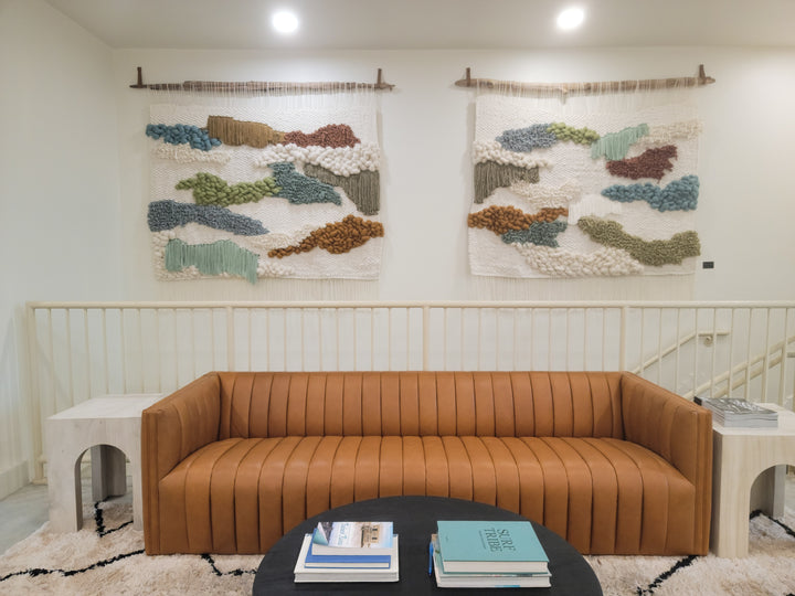 Palm Folley Extra Large Woven Wall Hanging | Retro Vintage Fiber Art | Handmade by MossHound Designs