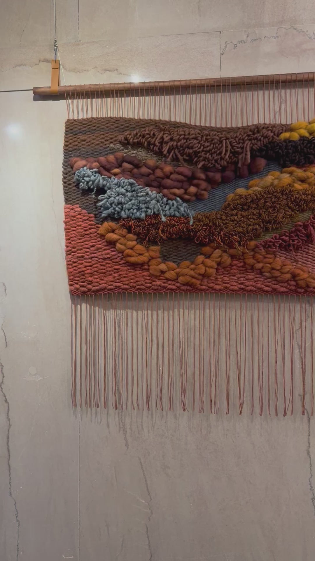 Woven Wall Hanging – Sunset in Sedona | Handmade Sustainable Fiber Art