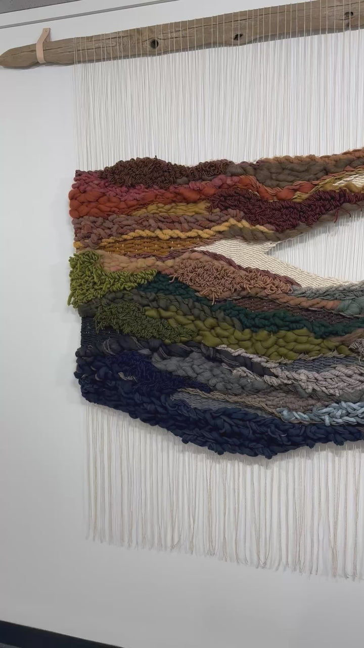 Woven Landscape Wall Hanging – Eutierria | Handmade Sustainable Fiber Art