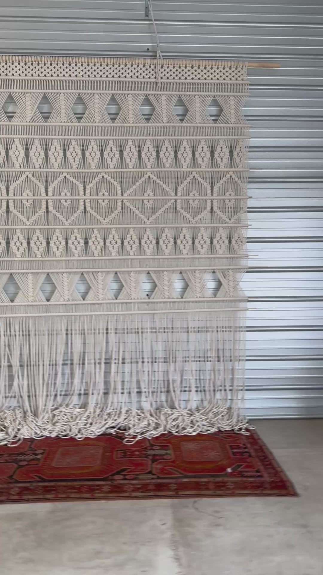 geometric patterned wall hanging