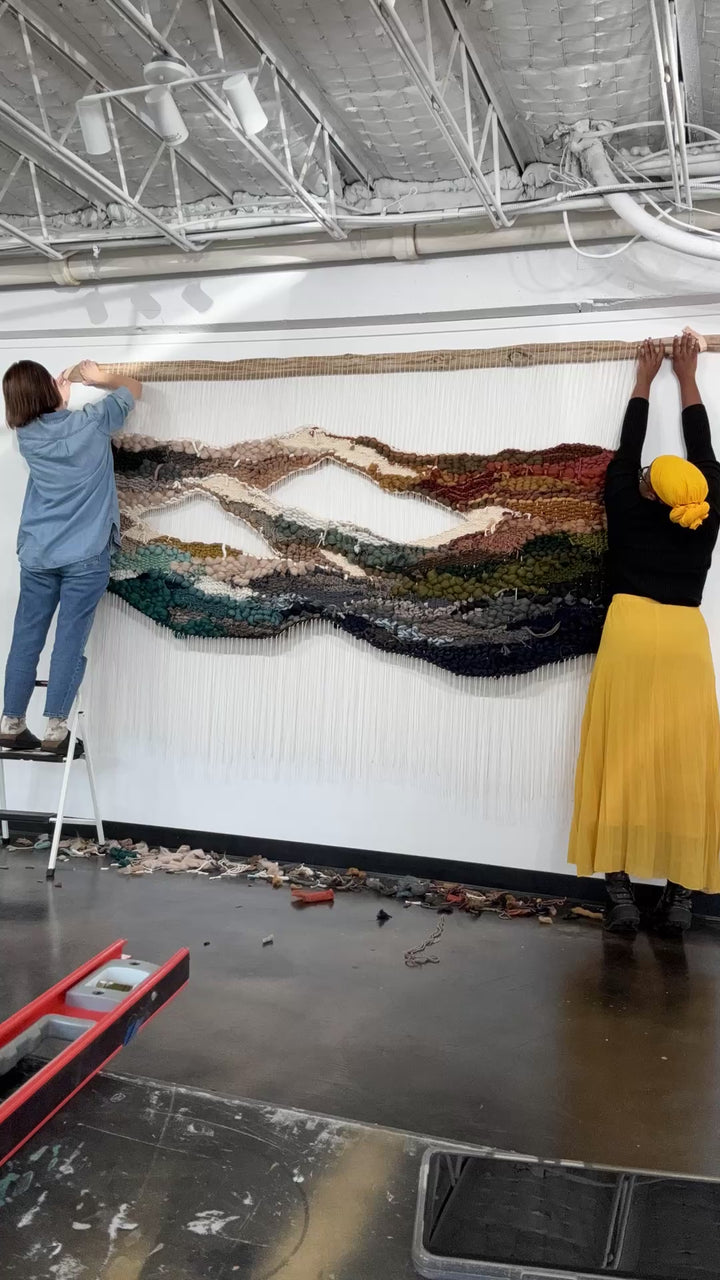 Woven Landscape Wall Hanging – Eutierria | Handmade Sustainable Fiber Art