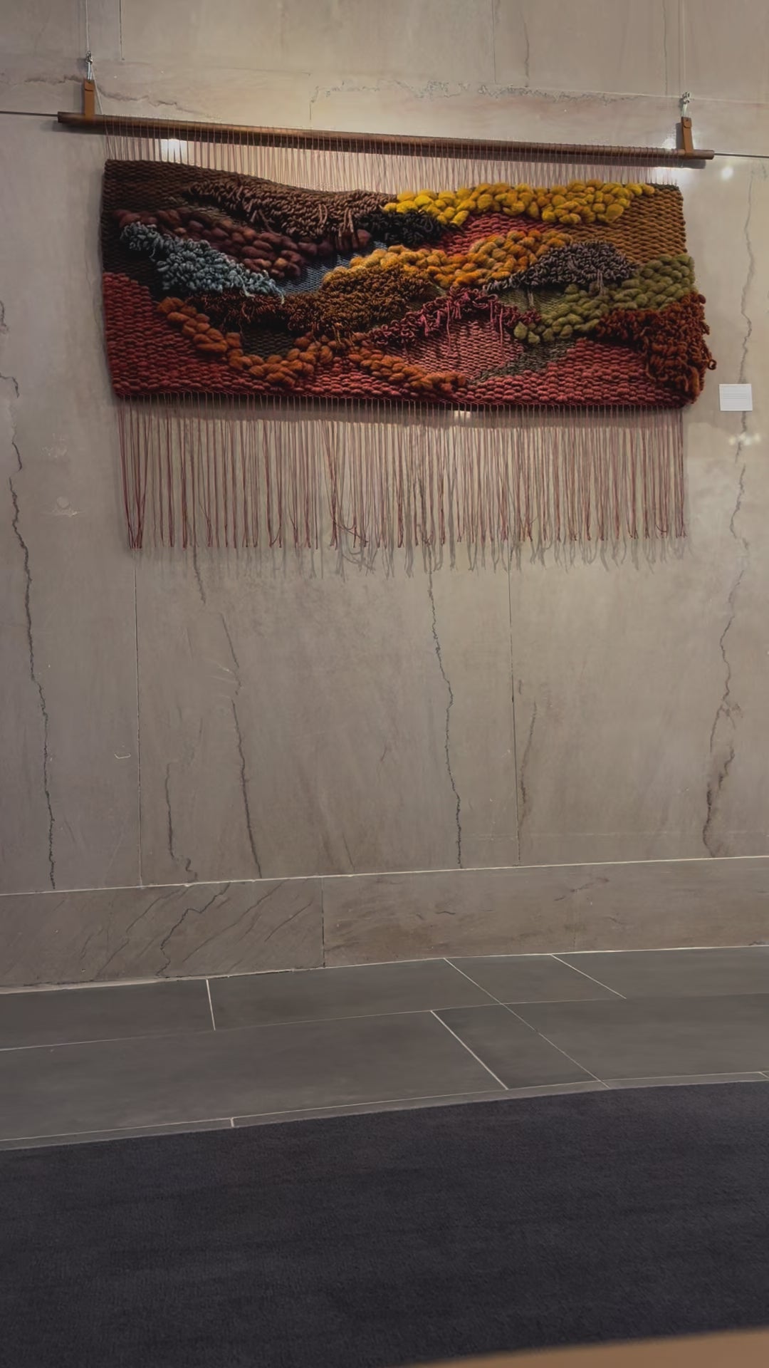 Woven Wall Hanging – Sunset in Sedona | Handmade Sustainable Fiber Art
