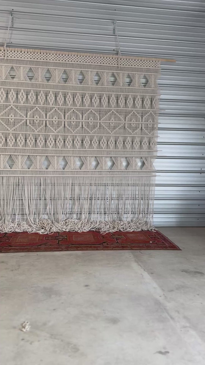 modern macramé wall hanging