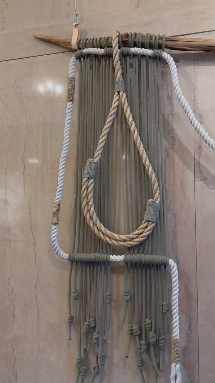 Macrame Wall Hanging – Sage Mist | Handmade Sustainable Fiber Art