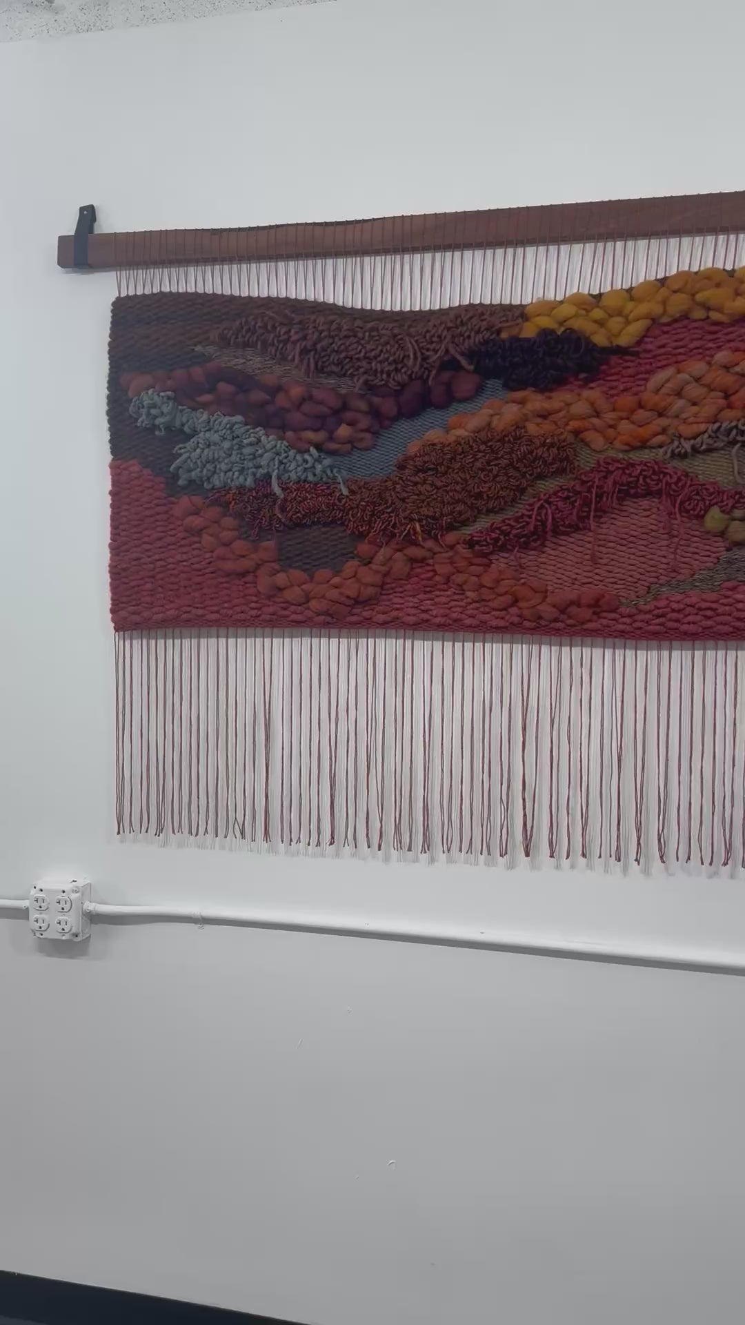 Woven Wall Hanging – Sunset in Sedona | Handmade Sustainable Fiber Art
