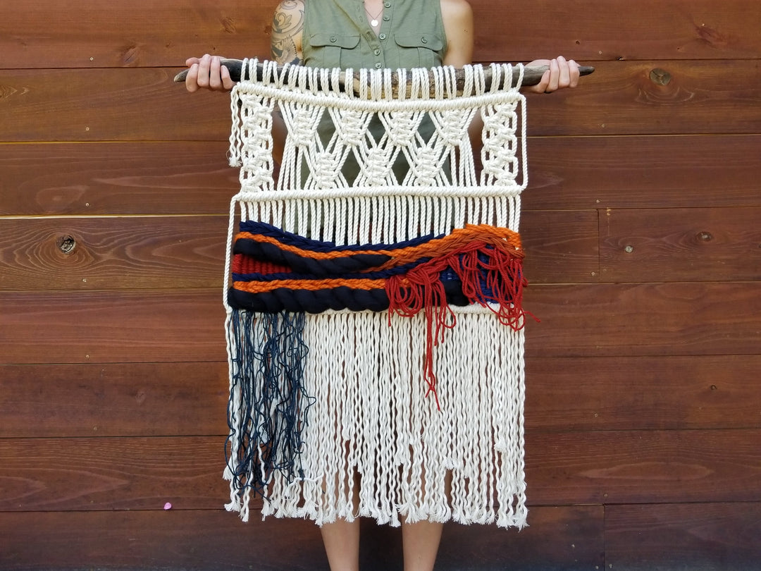 Macrame Wall Hanging - Blue Bloodstone