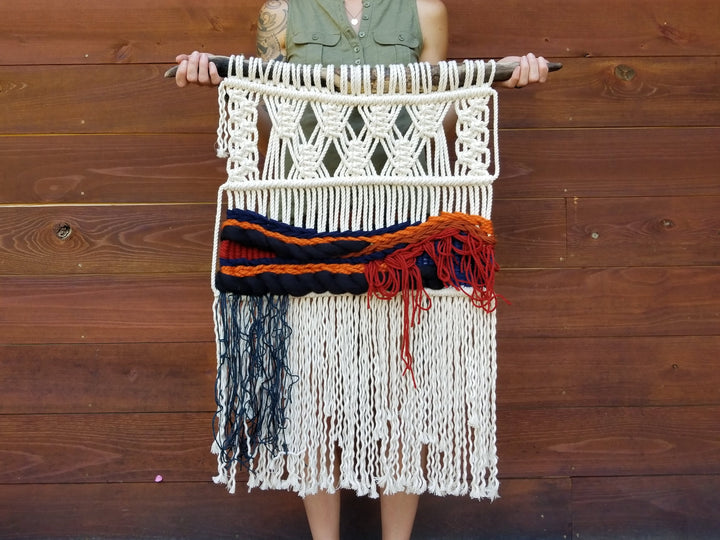 Macrame Wall Hanging - Blue Bloodstone
