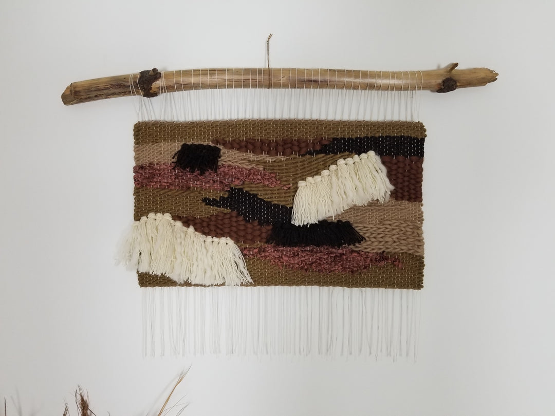 Neutral Wall Art - "Brown Patchwork"