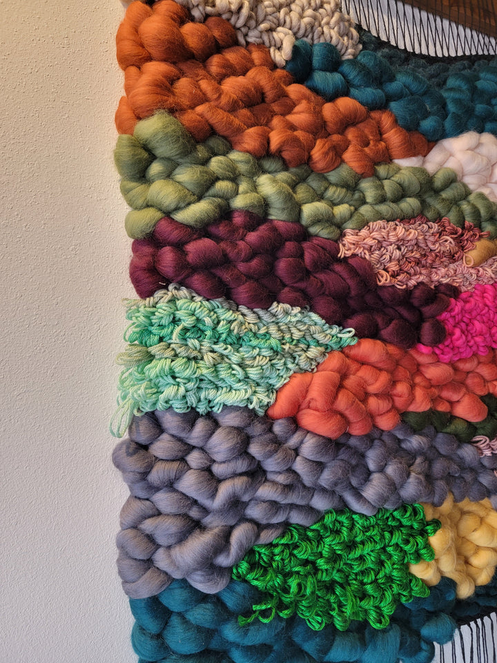 Large Woven Wall Hanging - "Meadow"