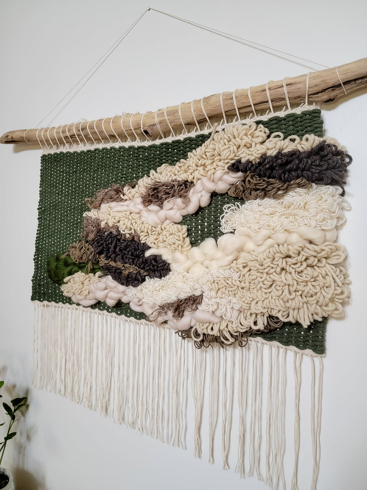 Textile Fiber Art - "Leaf"