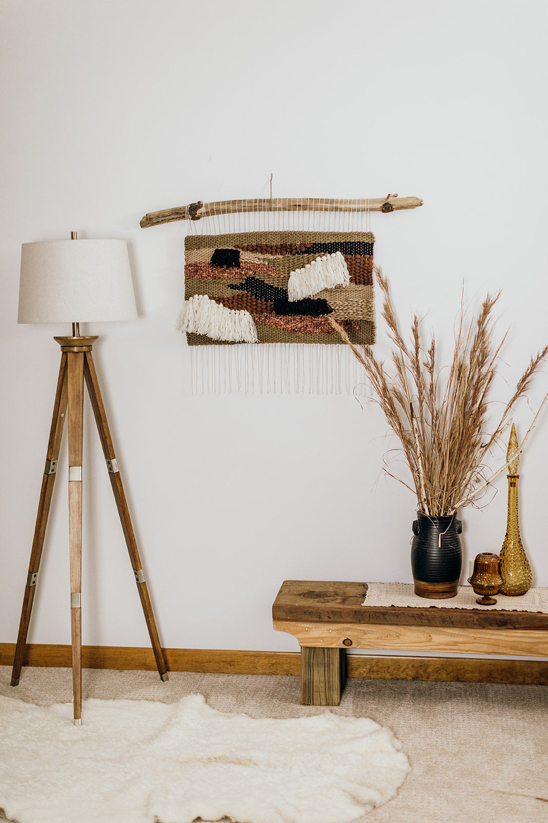 Neutral Wall Art - "Brown Patchwork"