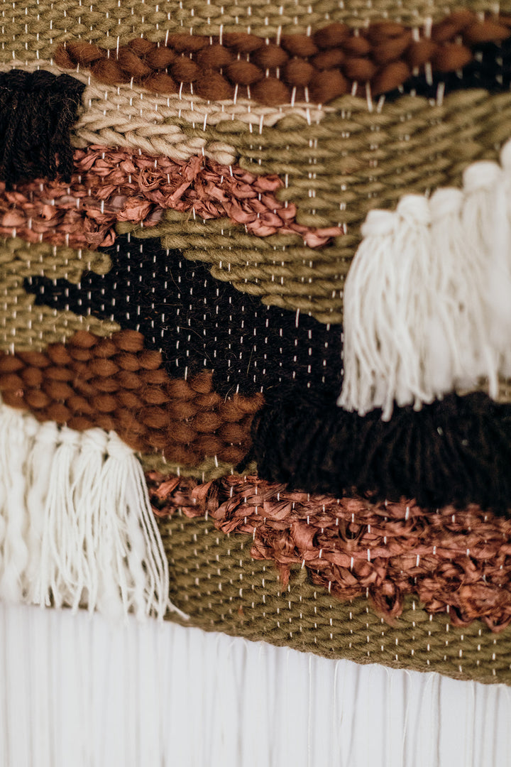 Neutral Wall Art - "Brown Patchwork"
