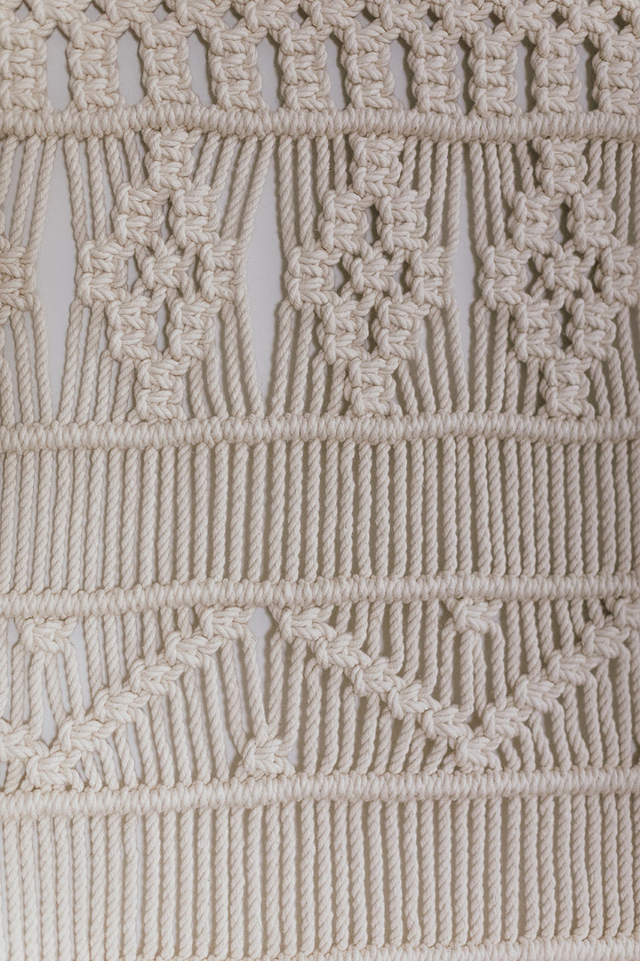 Retro Flowers Macrame Panel
