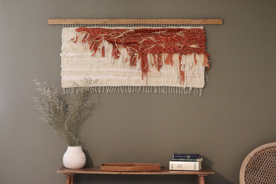 Large Terracotta & Cream Wall Hanging