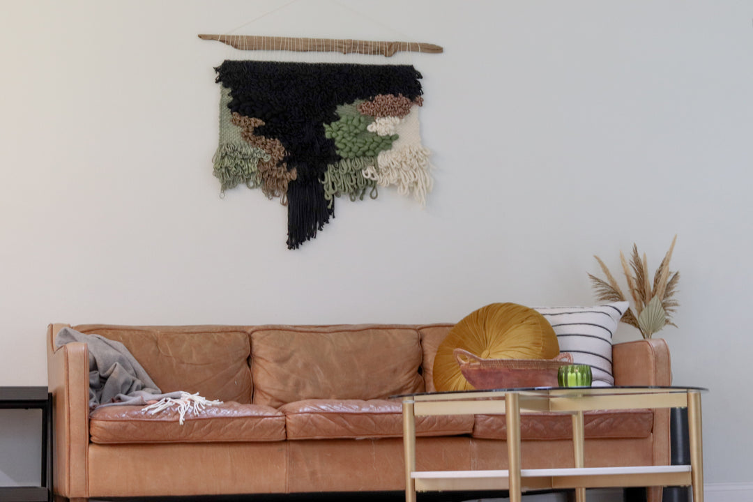 Woven Wall Hanging - "Contemporary Waterfall"