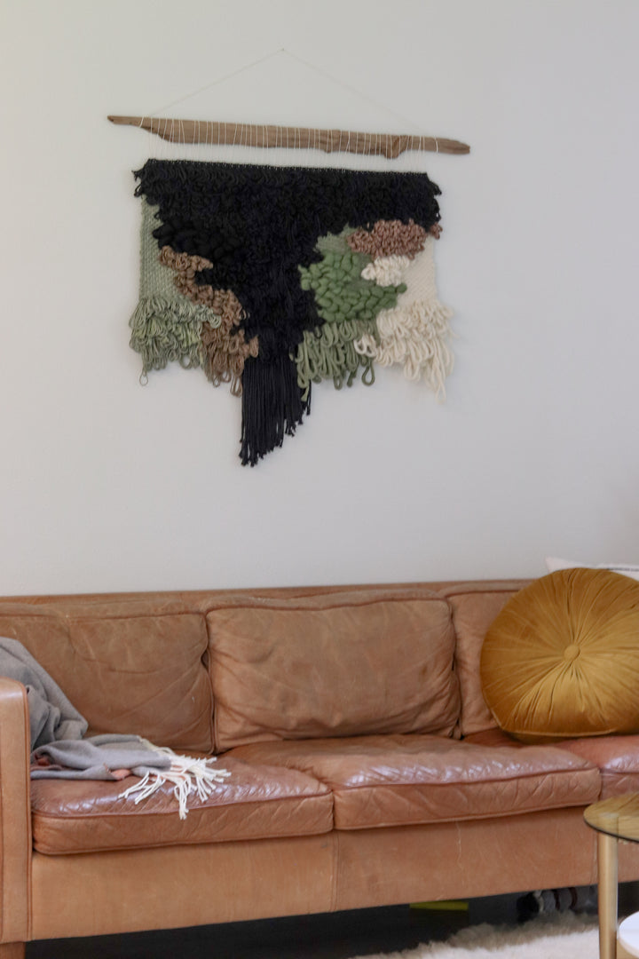 Woven Wall Hanging - "Contemporary Waterfall"