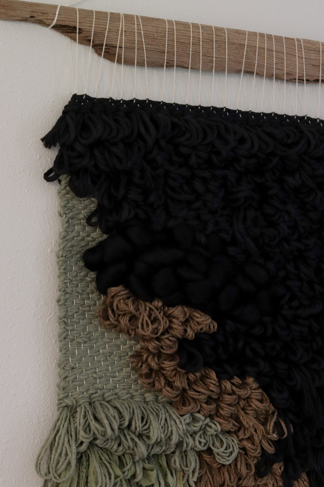Woven Wall Hanging - "Contemporary Waterfall"