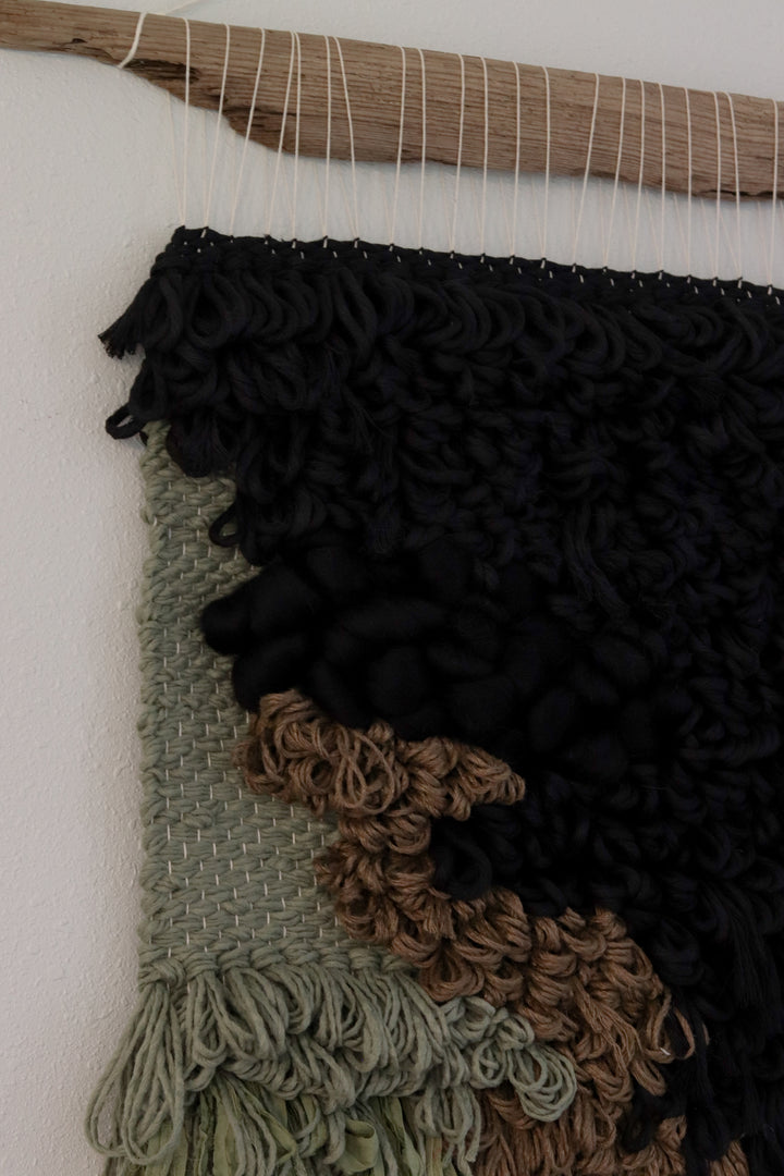 Woven Wall Hanging - "Contemporary Waterfall"