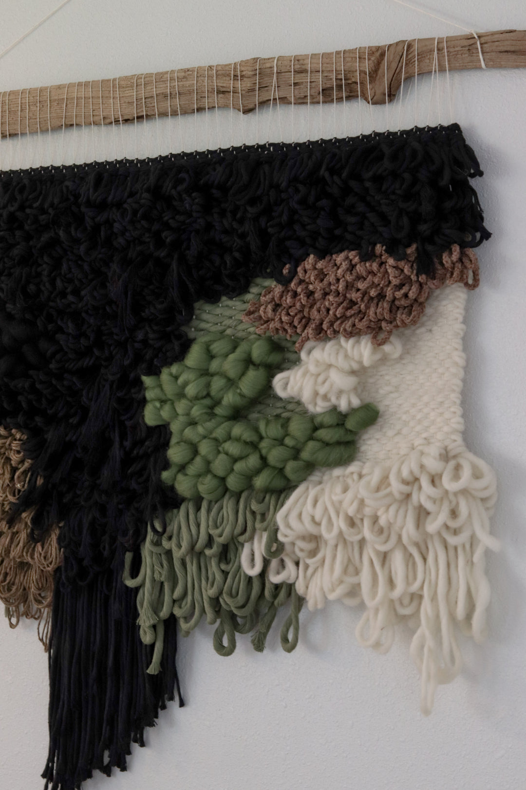 Woven Wall Hanging - "Contemporary Waterfall"