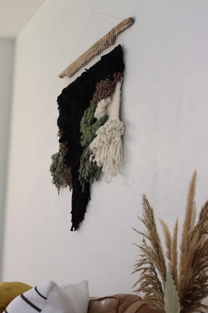 Woven Wall Hanging - "Contemporary Waterfall"