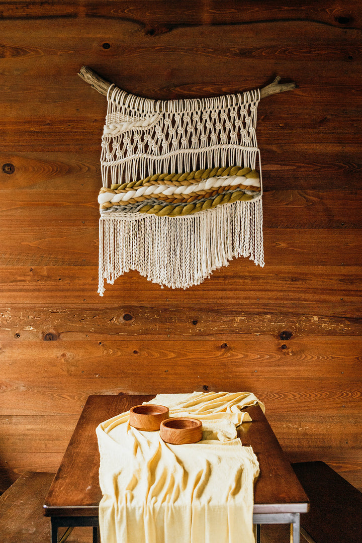 Macraweave Wall Art - Antique Gold