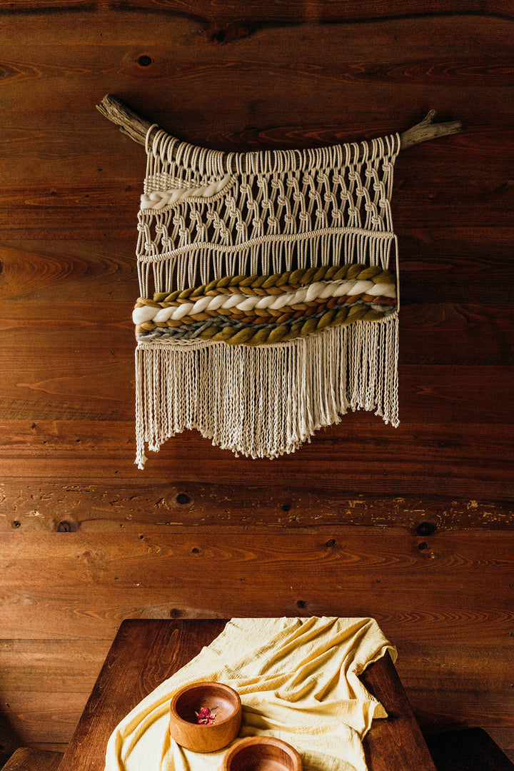 Macraweave Wall Art - Antique Gold