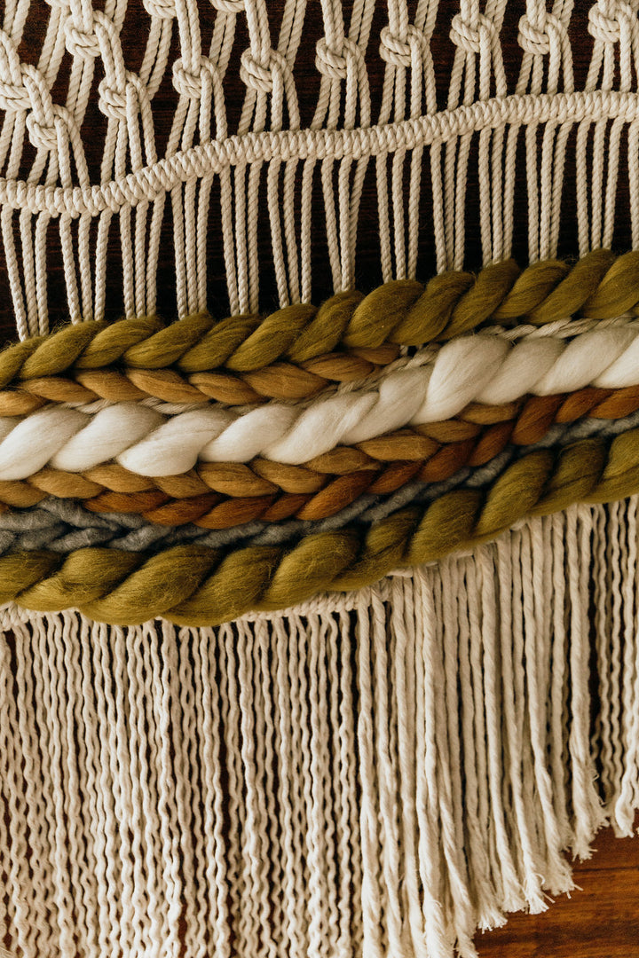 Macraweave Wall Art - Antique Gold
