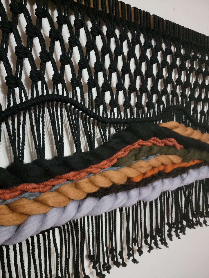 Modern Mountain Macrame Wall Hanging