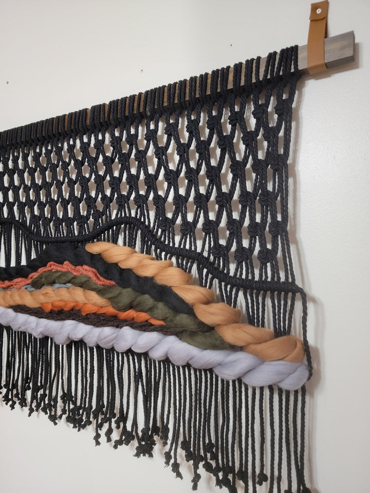 Modern Mountain Macrame Wall Hanging